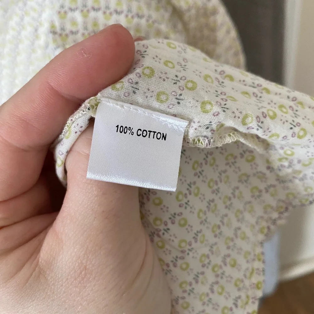 Vintage 1980s Beth Jordan White Floral Belted Pleated Dress - Picture 11 of 11